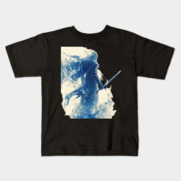 Dark Souls Dreadful Depths Kids T-Shirt by Doc Gibby